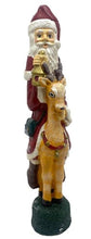 Load image into Gallery viewer, Old World Santa Candlestick Holder St. Nick Christmas Red Suit Reindeer Original
