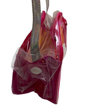 Load image into Gallery viewer, Barbie Make-Up Bag Rainbow Clear Bag Holographic Mattel Festival Concert Travel
