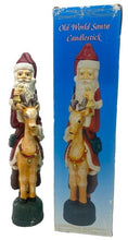 Load image into Gallery viewer, Old World Santa Candlestick Holder St. Nick Christmas Red Suit Reindeer Original

