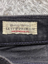 Load image into Gallery viewer, Levis 519 Jeans Mens 30x30 Denim Black Skinny Fit Premium Big E Casual Work
