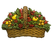 Load image into Gallery viewer, 1978 Homco Fruit Basket Wall Plaque Art Plastic Home Kitchen Farmhouse Decor
