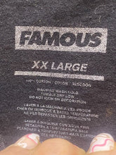 Load image into Gallery viewer, Famous Shirt Adult 2XL Black Stars And Straps Spell Out Logo Skater T-Shirt Mens
