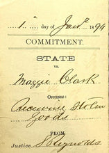 Load image into Gallery viewer, 1894 Chatham County Arrest Warrant Receiving Stolen Goods Antique Ephemera
