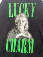 Load image into Gallery viewer, Marilyn Monroe Shirt Womens Extra Large Lucky Charm Spellout Raglan Streetwear
