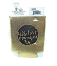 Load image into Gallery viewer, Harry Potter Can Cooler Mischief Managed Metallic Gold NEW
