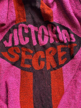 Load image into Gallery viewer, Victoria's Secret Blanket Throw Lap One Size Fringe Logo Lip Red Pink 54"x46"
