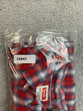 Load image into Gallery viewer, Wrangler Shirt Adult 3XL XXXL Red White Plaid Button Up Flannel Spandex Mens
