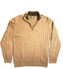 Load image into Gallery viewer, Method Sweater Womens 2XL XXL Brown 1/4 Zip Mock Neck Ribbed Knit Pullover Brown
