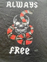 Load image into Gallery viewer, Brooklyn Standard Shirt Womens Medium Black Always Free Goth Skull Snake Grunge
