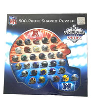 Load image into Gallery viewer, Football Puzzle Master Pieces 500 Piece NFL Sports Helmet Shaped NEW Sealed
