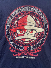 Load image into Gallery viewer, Darkwing Duck Shirt Adult Large Black Beware the Stare Disney Agent Of Good Mens
