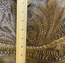 Load image into Gallery viewer, Labrado Leather Purse Tooled Cognac Brown Convertible Crossbody Western Bag
