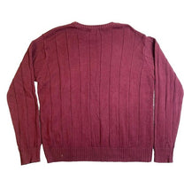 Load image into Gallery viewer, Oscar de la Renta Sweater Adult Extra Large Maroon Cable Knit Outerwear Mens
