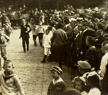 Load image into Gallery viewer, Vintage Real Photo Postcard Military Horse Carriage Street Parade Crowd RPPC

