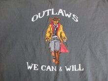 Load image into Gallery viewer, VTG Outlaws Shirt Adult Large Black We Can &amp; Will Cowboy Dri Power Active Mens
