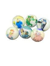 Load image into Gallery viewer, Wizard of Oz Marbles Lot of 6 Collectible Dorothy Witch Flying Monkey Glass
