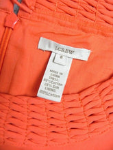 Load image into Gallery viewer, J Crew Dress Womens 8 Orange Shift A-Line Tunic Silk Blend Solid Casual Ladies
