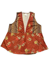 Load image into Gallery viewer, Self Esteem Shirt Womens 2X Brown Rust Boho Hippie Cardigan Vest Plus Ladies
