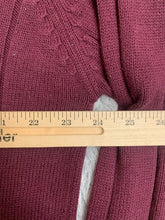 Load image into Gallery viewer, Oscar de la Renta Sweater Adult Extra Large Maroon Cable Knit Outerwear Mens
