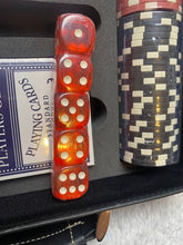 Load image into Gallery viewer, Poker Set Chips Cards Dice Travel Case NEW Sealed

