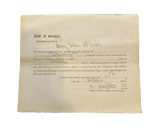Load image into Gallery viewer, 1893 Arrest Warrant for Larceny Georgia Antique Ephemera
