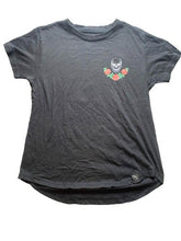 Load image into Gallery viewer, Brooklyn Standard Shirt Womens Medium Black Always Free Goth Skull Snake Grunge
