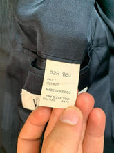 Load image into Gallery viewer, Versini Suit Coat Mens 52R W50 Black Single Breasted 100% Wool Sport Blazer
