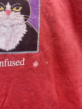 Load image into Gallery viewer, VTG Cat Shirt Womens OSFA Peach Moody Kitty Funny 90s Vanity Fair Sleepshirt
