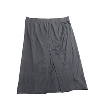 Load image into Gallery viewer, Intempo Skirt Womens 2X Black Buttons Slit Pencil Midi Nylon Stretch Plus Ladies
