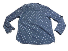 Load image into Gallery viewer, MBX Shirt Adult Large Navy Blue Denim Wear Jelly Fish AOP Slim Fit Button Up Men
