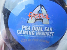 Load image into Gallery viewer, PS4 Dual Ear Gamming Headset Arsenal Gaming Adjustable Microphone NEW
