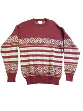 Load image into Gallery viewer, VTG The Men's Store Sears Sweater Adult Medium Red Fair Isle Snowflake 80s Mens
