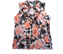 Load image into Gallery viewer, Lauren Ralph Lauren Shirt Womens Lage Cut Out Allover Print Flower Tank Blouse
