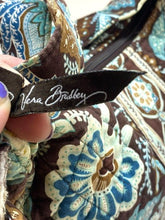 Load image into Gallery viewer, Vera Bradley Small Purse Teal Brown Quilted Paisley Shoulder Bag Handbag
