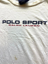 Load image into Gallery viewer, POLO Ralph Lauren Shirt Youth Large Dingy White Sport USA Spell Out Pullover Boy
