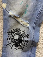 Load image into Gallery viewer, Broken Promises Jeans Womens 30x33 Denim Bad Habits Splatter Ultra Slim Stretch

