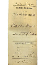 Load image into Gallery viewer, 1895 Arrest Warrant Disorderly Conduct Georgia County Jail Antique Ephemera

