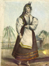 Load image into Gallery viewer, Antique J H Lynch Art Print C. 1830 Miss Love Opera Drawn on Stone Belgrade
