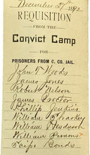 Load image into Gallery viewer, 1892 Convict Camp Requisition Jailer Prisoners Antique Ephemera
