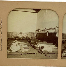 Load image into Gallery viewer, 1899 Stereoscope Photo Card Inside Cuban Jail Antique Tissue Back RY Young
