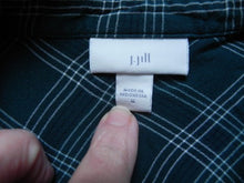 Load image into Gallery viewer, J Jill Shirt Womens Medium Green Plaid Button Down Long Sleeve Tunic Ladies
