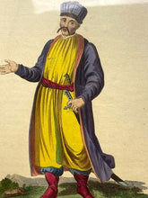 Load image into Gallery viewer, Antique Edward Harding Art Print Engraving Costume of Russian Empire Kabardian
