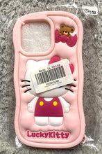 Load image into Gallery viewer, Hello Kitty  iPhone 15 Pro Max Phone Case Lucky Kitty Silicone Pink NEW
