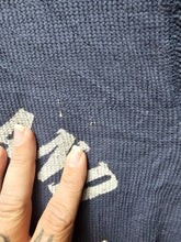 Load image into Gallery viewer, Lucky Brand Shirt Women Large Navy Waffle Knit Thermal Showdown Card Lightweight
