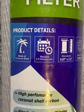 Load image into Gallery viewer, Carbon Block Water Filter 9.87" x 2.5" 5 Micron Whole House Cartridge
