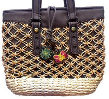 Load image into Gallery viewer, Lucky Brand Bag Straw Raffia Bucket Tote Boho Festival Market Purse Beach
