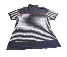 Load image into Gallery viewer, Banana Republic Shirt Adult 2XL Navy White Striped Preppy Casual Golf Polo Mens
