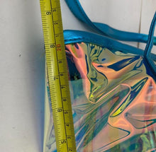 Load image into Gallery viewer, Clear Purse Blue Iridescent Shoulder Strap Concert Festival NEW
