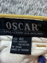 Load image into Gallery viewer, Oscar Collection By Oscar Pants Adult 40x31 Gold Pinstriped Pleated Dress Mens
