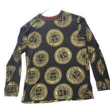 Load image into Gallery viewer, Drill Clothing Shirt Adult Large Black Gold AOP Medallion Medusa Head Mens
